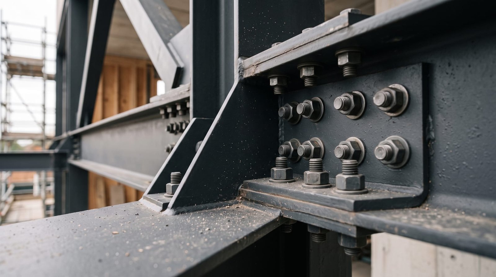 Bolted steel beam-to-column connection